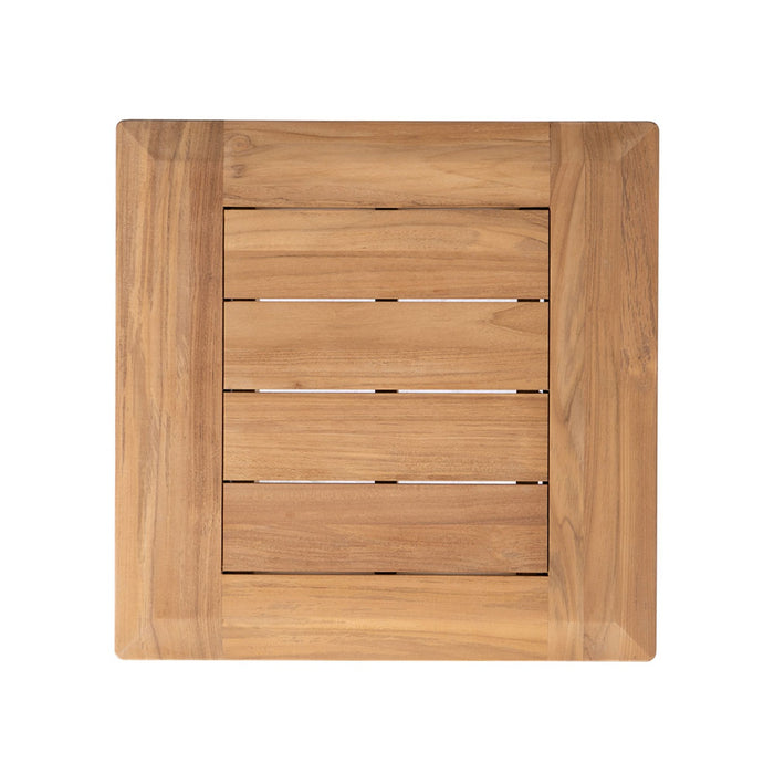 Lloyd Flanders Alpine 24" Square End Table in Natural Teak Finish