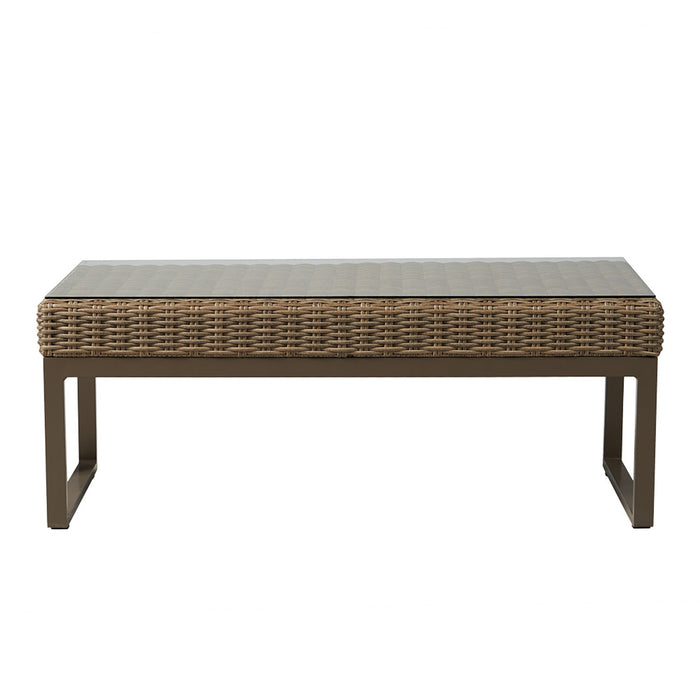 Lloyd Flanders Milan 48.5" Rectangular Cocktail Table in Brushwood Finish