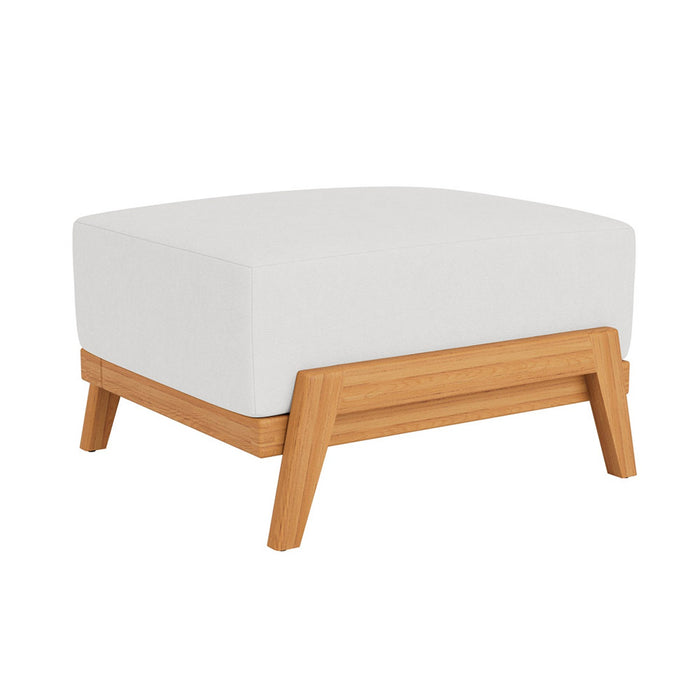 Lloyd Flanders Alpine Ottoman in Natural Teak Finish