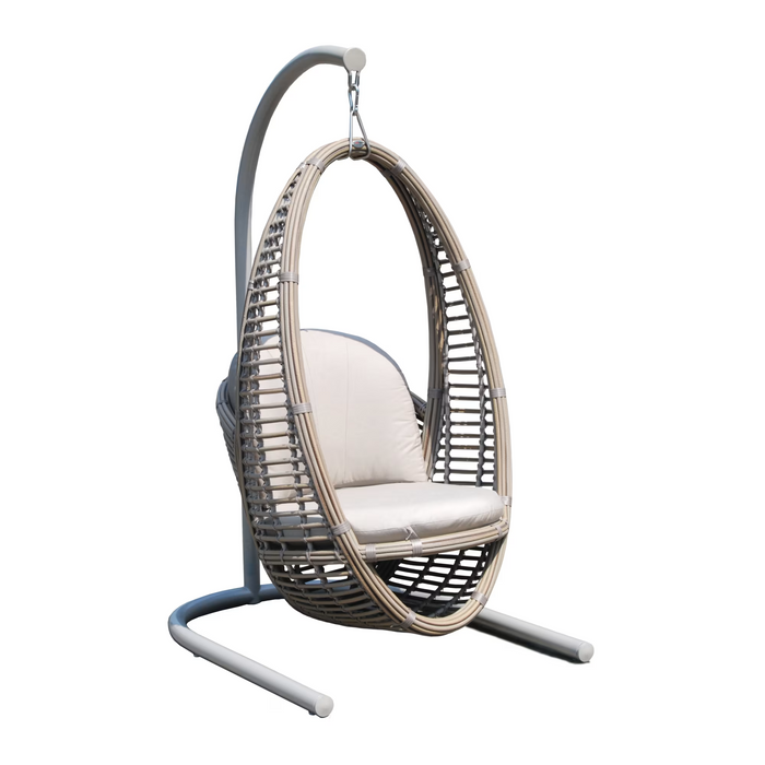 Skyline Design Heri Hanging Chair with Frame and Sunbrella Cushions
