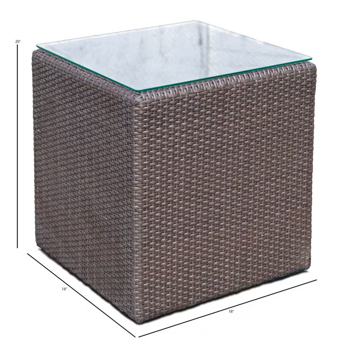 Skyline Design Anibal Side Table with Glass