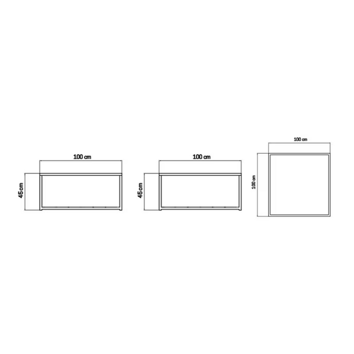 Skyline Design Ruby Coffee Table with Glass