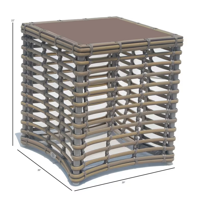 Skyline Design Ruby End Table with Glass