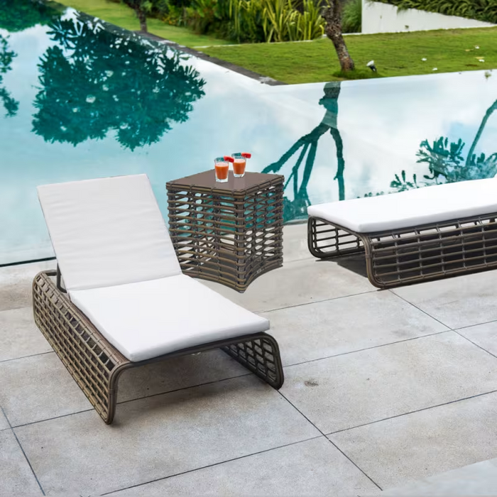 Skyline Design Ruby End Table with Glass