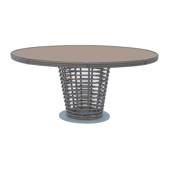 Skyline Design Ruby Round Dining Table with Glass