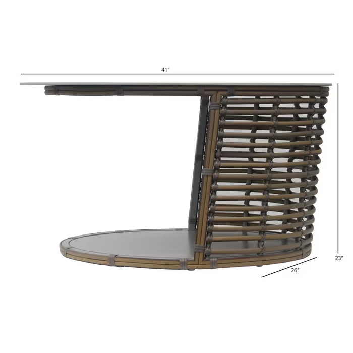 Skyline Design Ruby Auxiliary Table with Glass