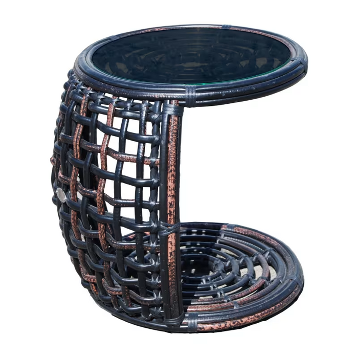 Skyline Design Dynasty Auxiliary Table with Glass