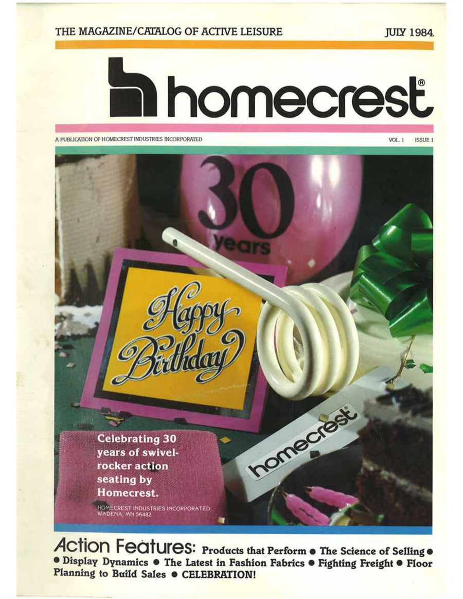 "Celebrating 30 years of swivel-rocker action seating," 1984