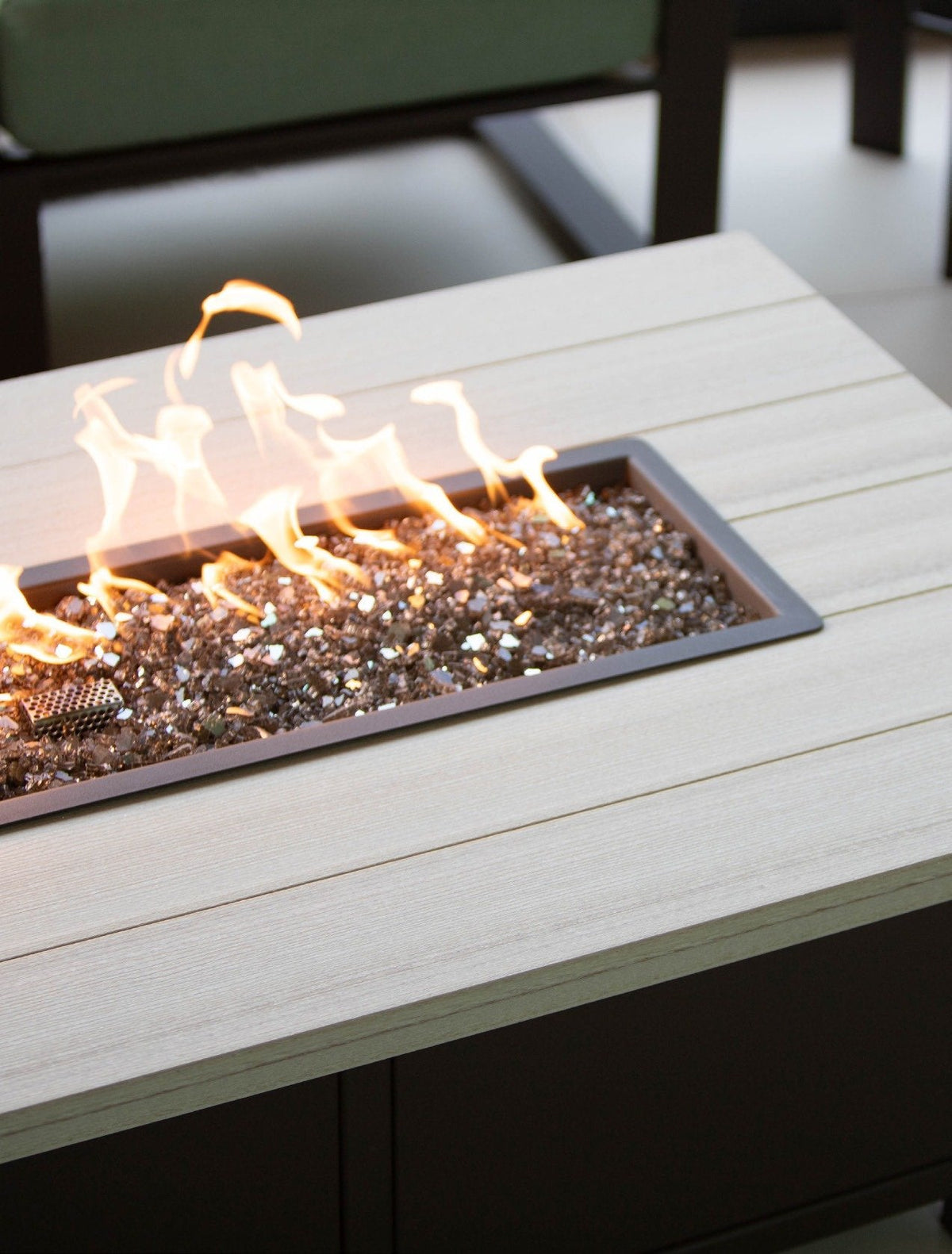 33" x 50" Chat Height Oceanside Aluminum Fire Pit