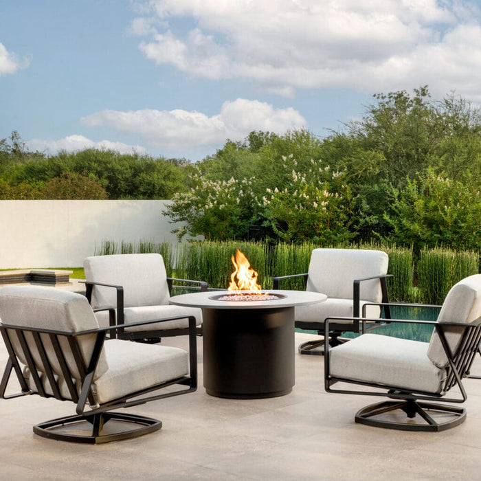 OW Lee Casual Fireside Nova 42" Round Chat Height Fire Pit