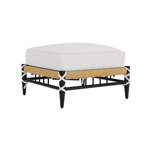 Lloyd Flanders Low Country Ottoman in Natural Finish