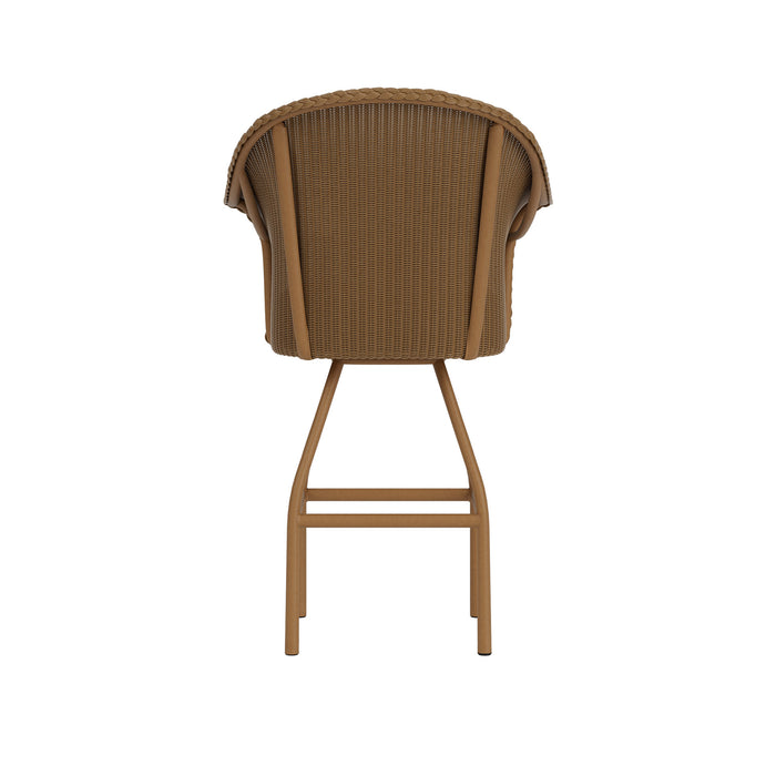 Lloyd Flanders All Seasons Swivel Bar Stool with Padded Seat, back view