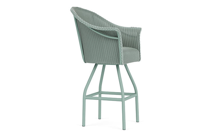 Lloyd Flanders All Seasons Swivel Bar Stool with Padded Seat