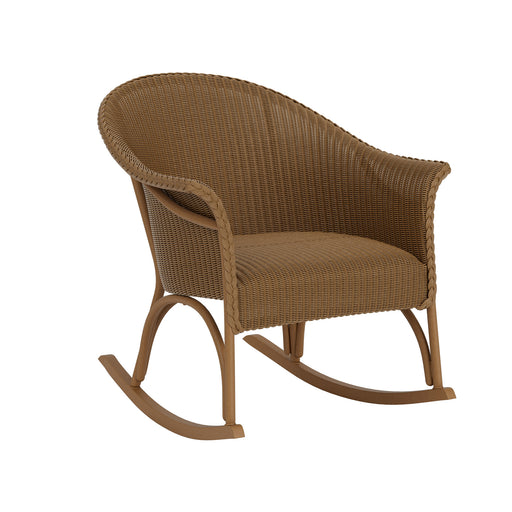 Lloyd Flanders All Seasons Lounge Rocker with Padded Seat, three-quarter view