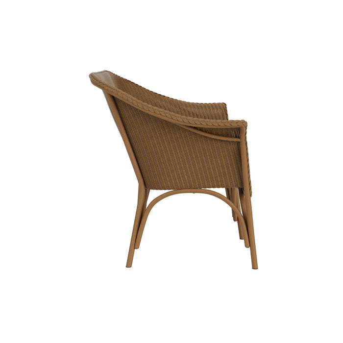 Lloyd Flanders All Seasons Settee with Padded Seat, side view