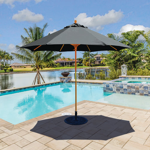 Galtech 9' All Purpose Wood Umbrella