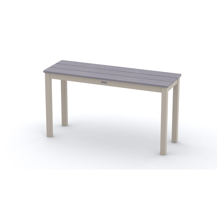 Telescope Casual Rustic Polymer Dining Height Parson Table With 18" x 54" Rectangular Table Top