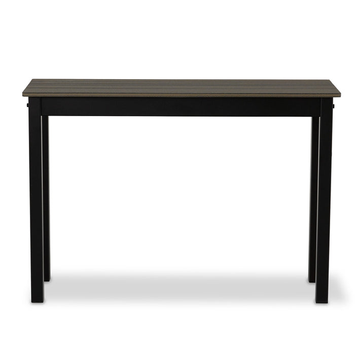 Telescope Casual Rustic Polymer Balcony Height Parson Table With 18" x 54" Rectangular Table Top