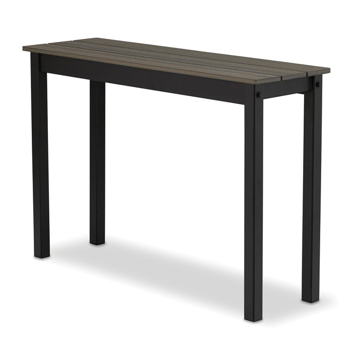 Telescope Casual Rustic Polymer Balcony Height Parson Table With 18" x 54" Rectangular Table Top