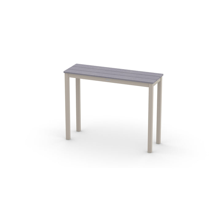 Telescope Casual Rustic Polymer Bar Height Parson Table With 18" x 54" Rectangular Table Top