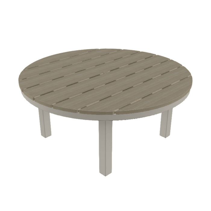 Telescope Casual Rustic Polymer Coffee Height Parson Table With 42" Round Table Top