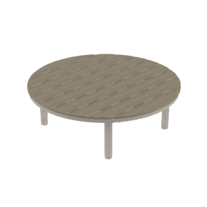 Telescope Casual Rustic Polymer Coffee Table Height Table With 54" Round Table Top