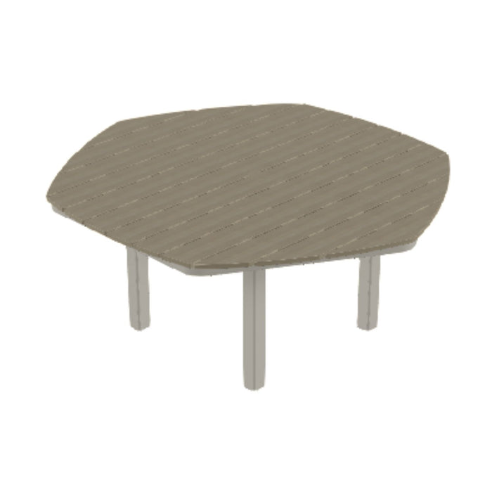 Telescope Casual Dining Height Table With 62" Hexagonal Table Top