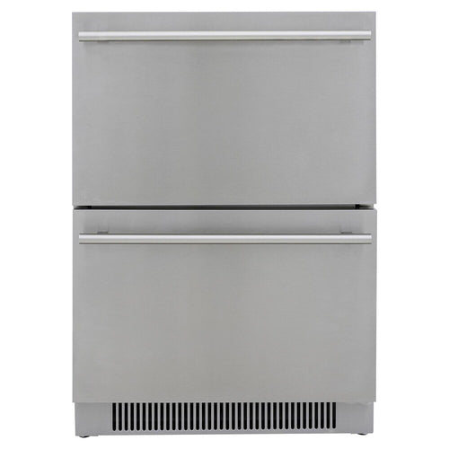 Blaze 23.5-Inch 5.1 Cu. Ft. Outdoor Rated Stainless Steel Double Drawer Refrigerator (BLZ-SSRF-DBDR5.1)