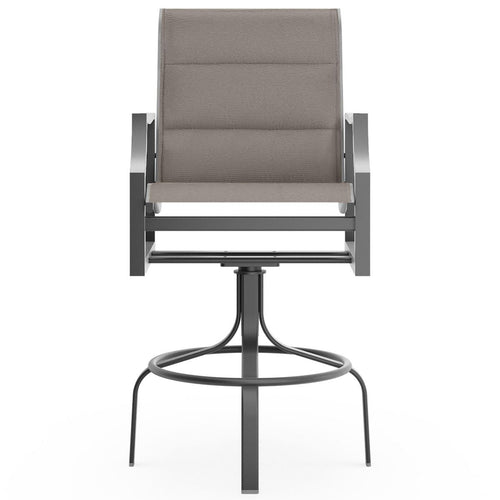 Woodard Nico Padded Sling Swivel Bar Stool