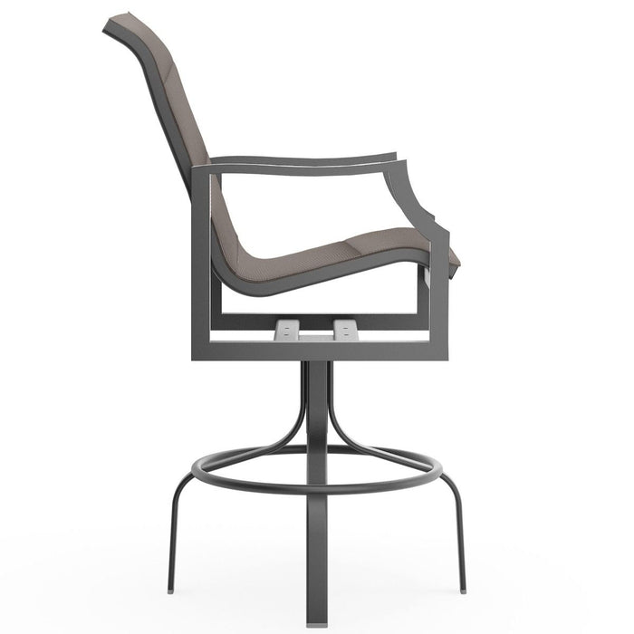 Woodard Nico Padded Sling Swivel Bar Stool