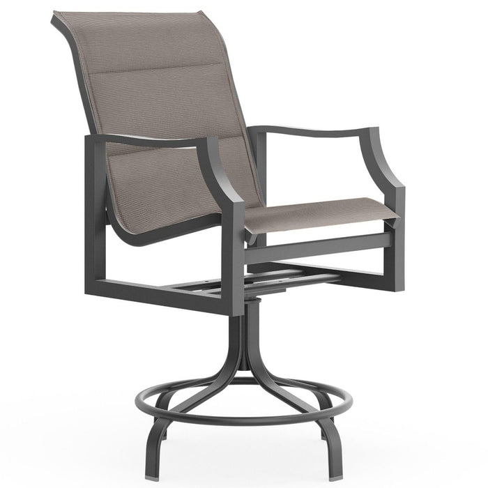 Woodard Nico Padded Sling Swivel Counter Stool
