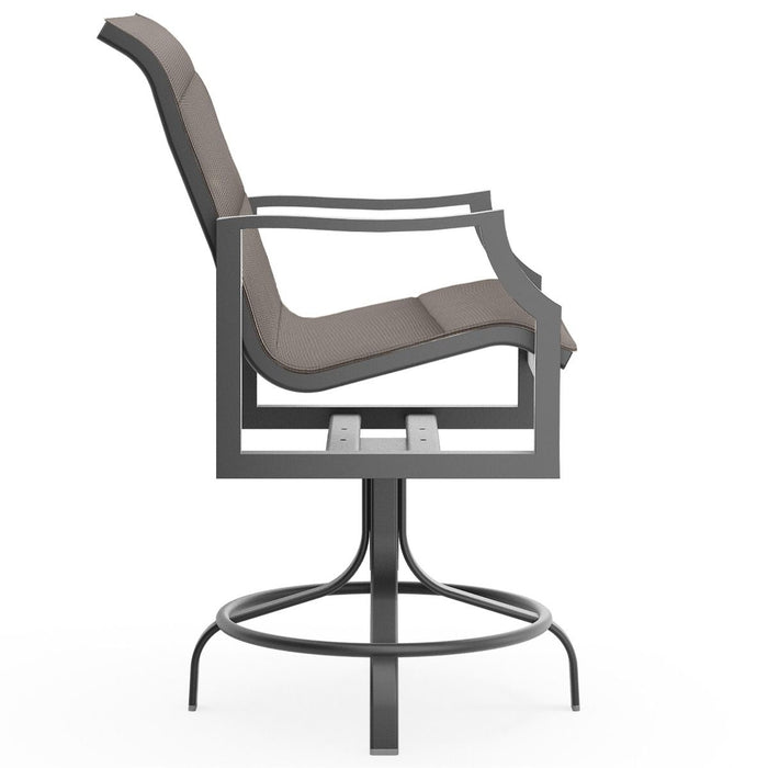 Woodard Nico Padded Sling Swivel Counter Stool