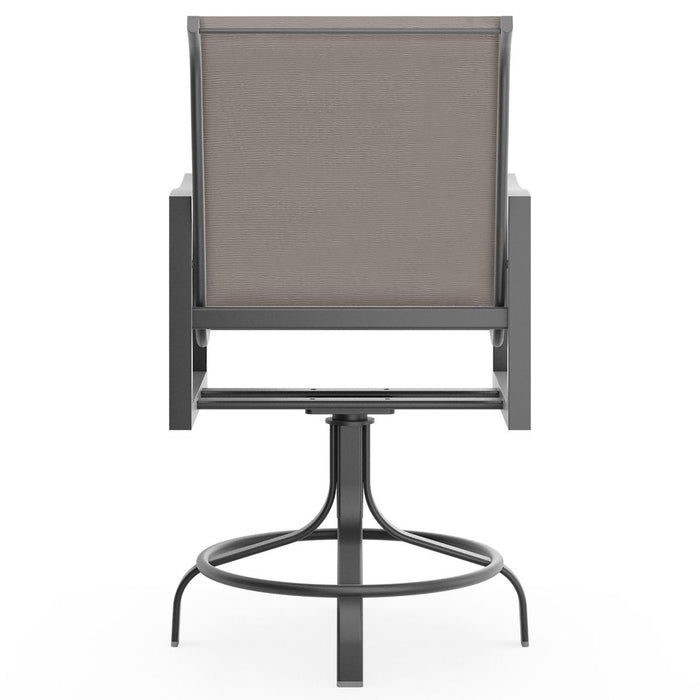 Woodard Nico Padded Sling Swivel Counter Stool