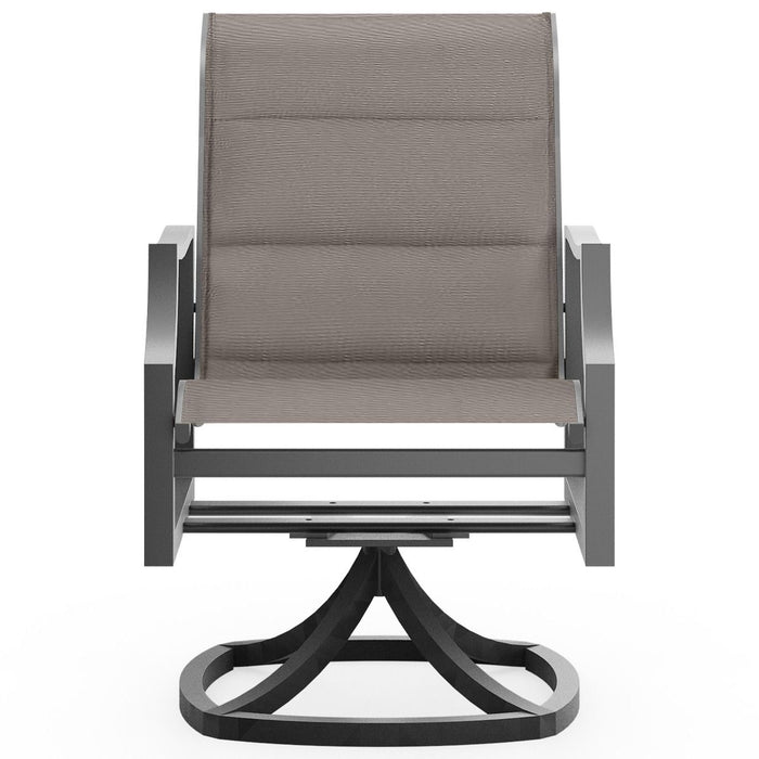 Woodard Nico Padded Sling Swivel Dining Chair