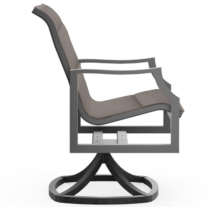 Woodard Nico Padded Sling Swivel Dining Chair
