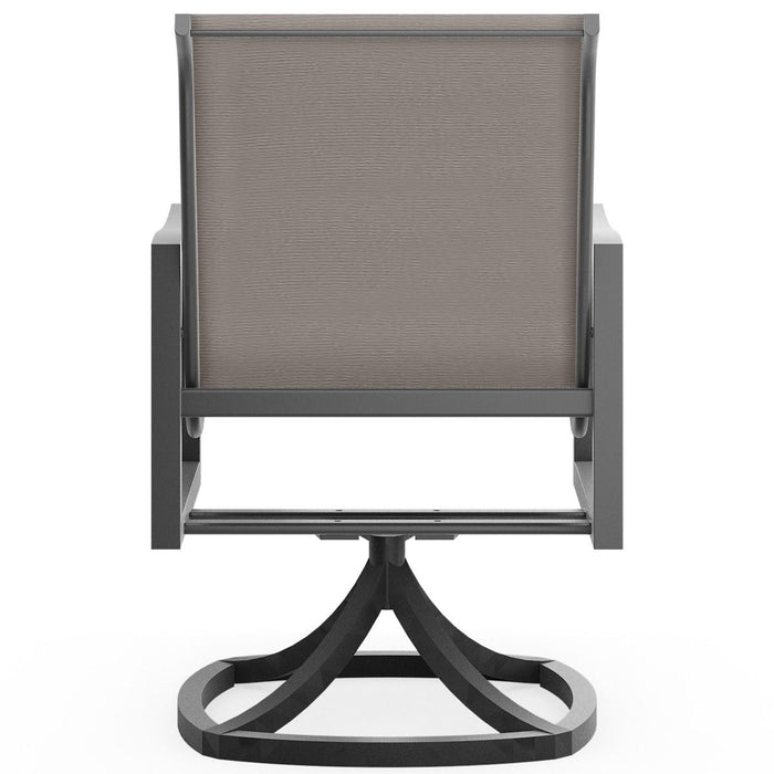 Woodard Nico Padded Sling Swivel Dining Chair