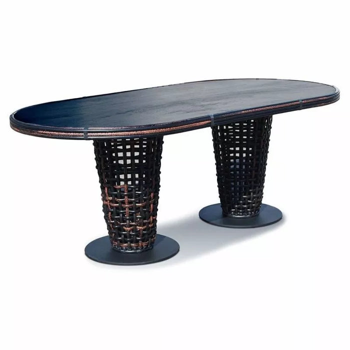 Skyline Design Dynasty 7-Piece Dining Set with Sunbrella Cushion - Black Mushroom