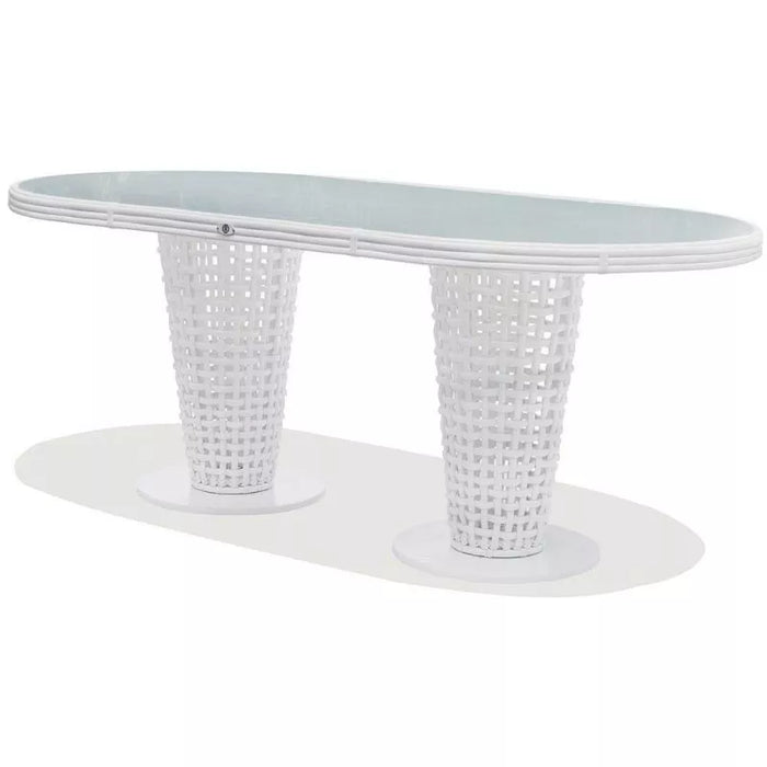 Skyline Design Dynasty 7-Piece Dining Set with Sunbrella Cushion - White Mushroom