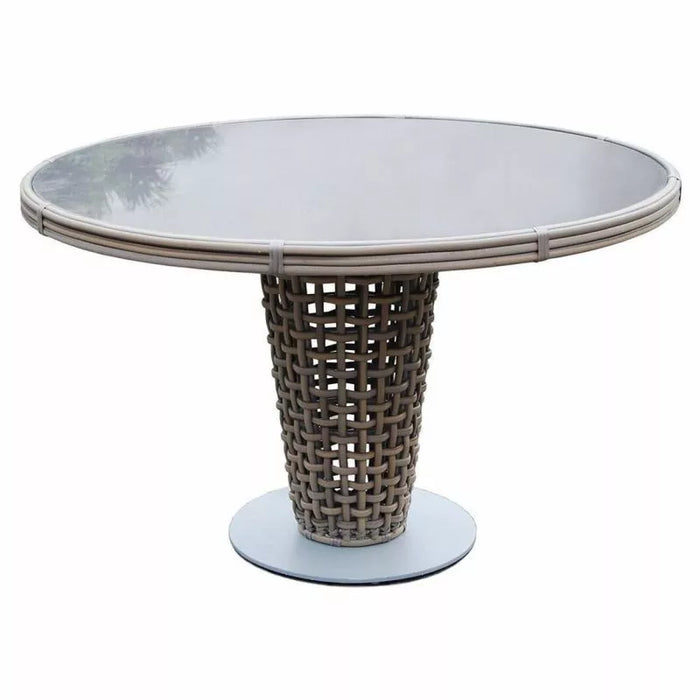 Skyline Design Dynasty 5-Piece Dining Set with Sunbrella Cushion - Kubu Mushroom