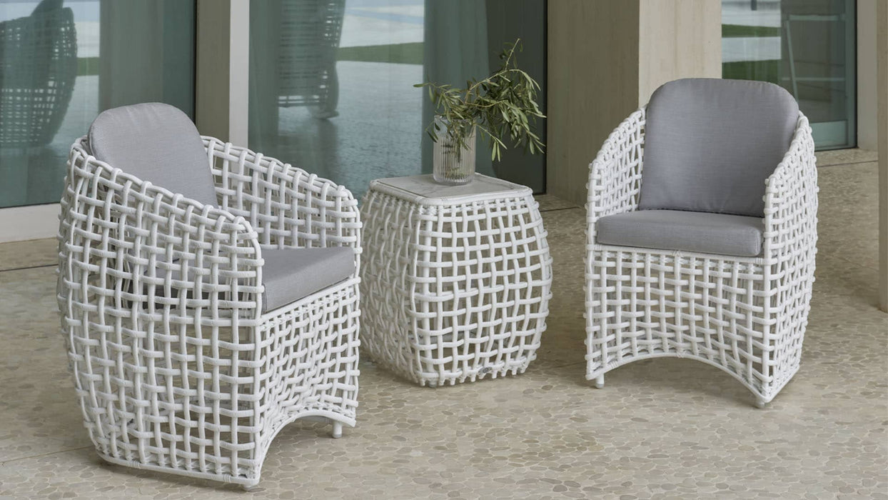 Skyline Design Dynasty 7-Piece Dining Set with Sunbrella Cushion - Kubu Mushroom