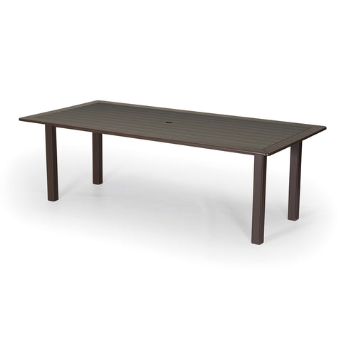 Telescope Casual Slat 42" X 120" Rectangular Extension Table With Umbrella Hole