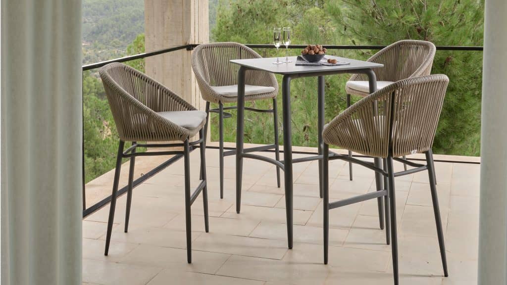 Skyline Design Rodona Square Pub Table with Glass
