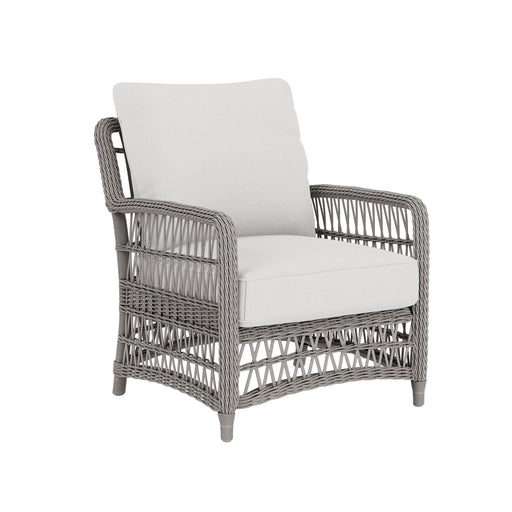 Lloyd Flanders Mackinac Lounge Chair, three-quarter view