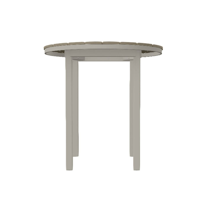 Telescope Casual Rustic Polymer Bar Height Parson Table With 42" Round Table Top