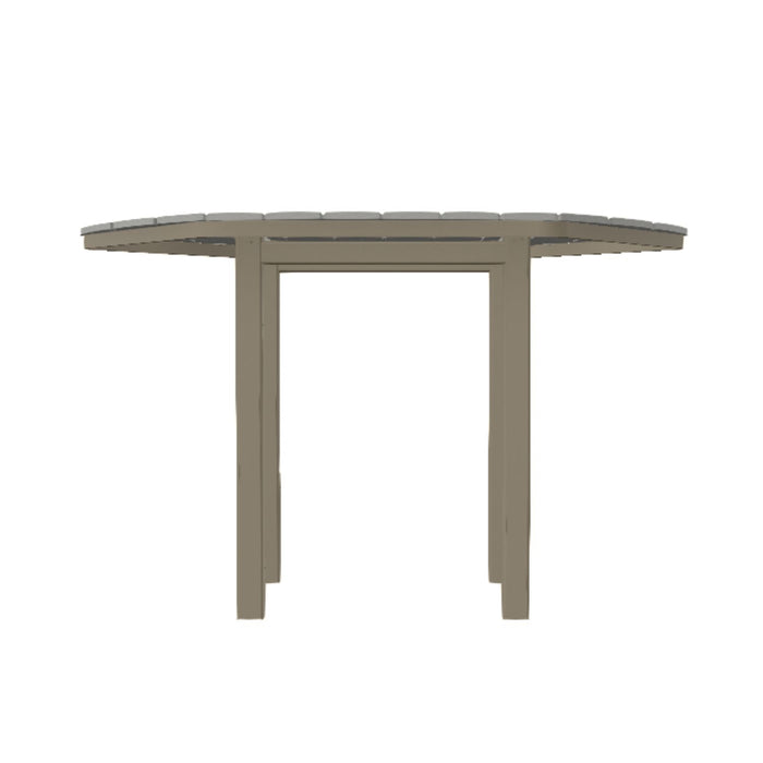 Telescope Casual Rustic Polymer Bar Height Table With 62" Hexagonal Table Top