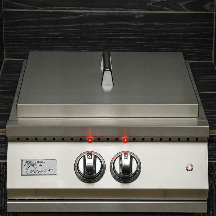 Kokomo Professional Built-in Power Burner with Led Lights and Removable Grate for Wok