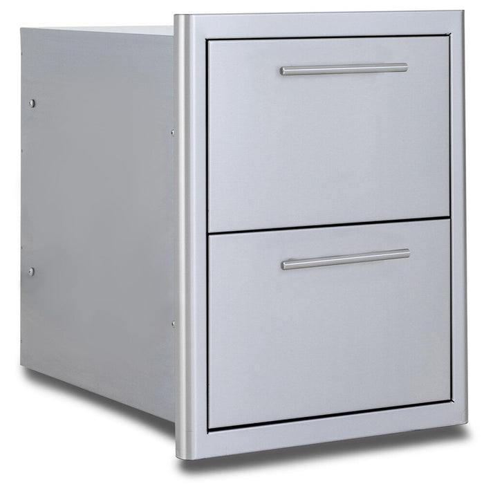 Blaze 16-Inch Stainless Steel Double Access Drawer (BLZ-DRW2-R-LT)
