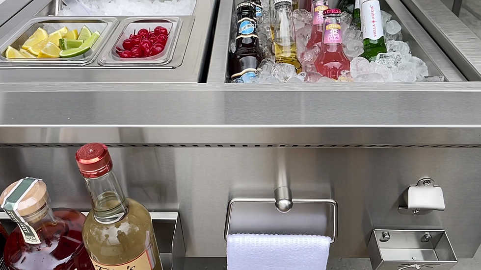 Kokomo 30" Built-In Bartender Cocktail Station With Sink Bottle Opener and Ice Chest