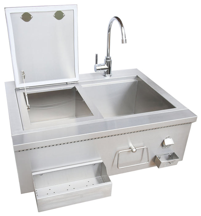 Kokomo 30" Built-In Bartender Cocktail Station With Sink Bottle Opener and Ice Chest