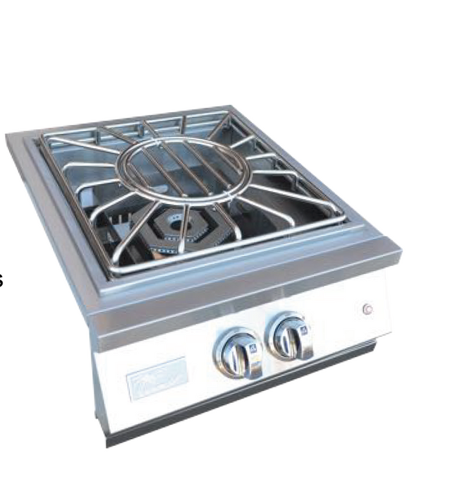 Kokomo Professional Built-in Power Burner with Led Lights and Removable Grate for Wok